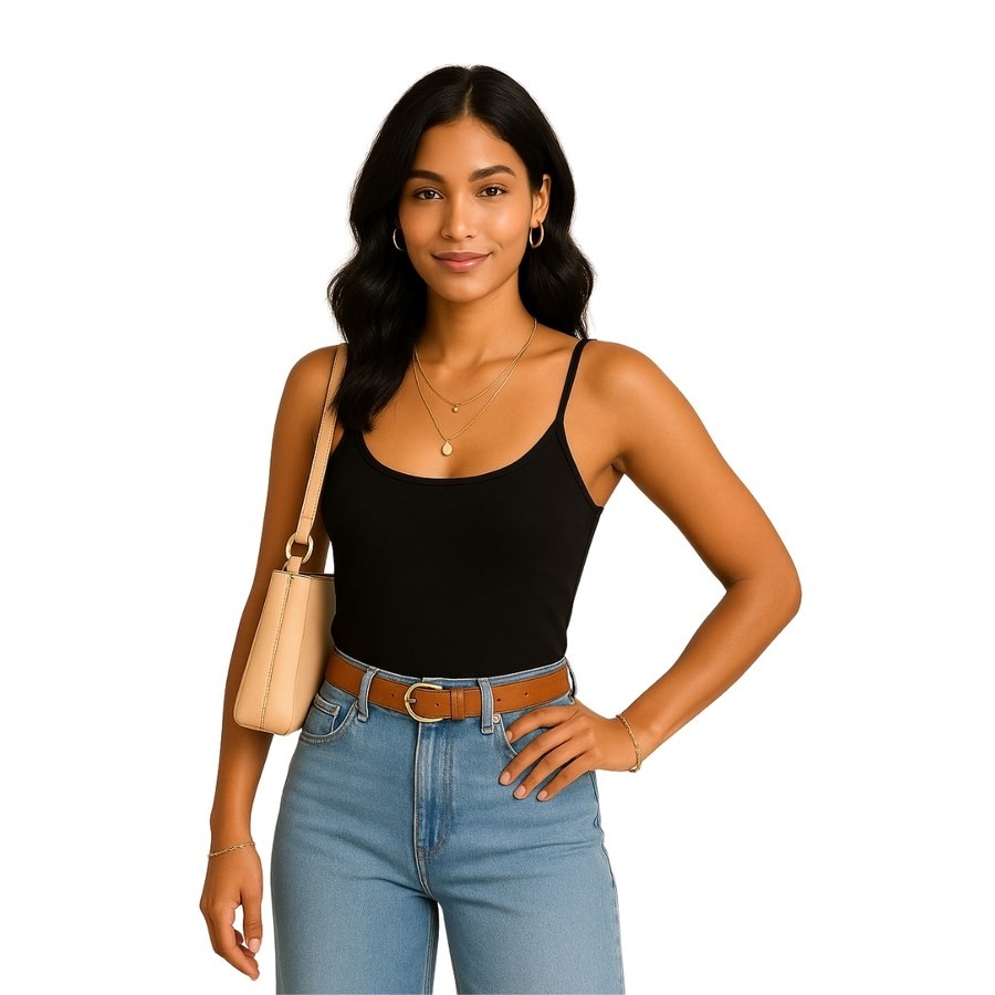 Regata Feminina Alcinha Slim em Viscolycra B�sica e Confort�vel 3029.C1